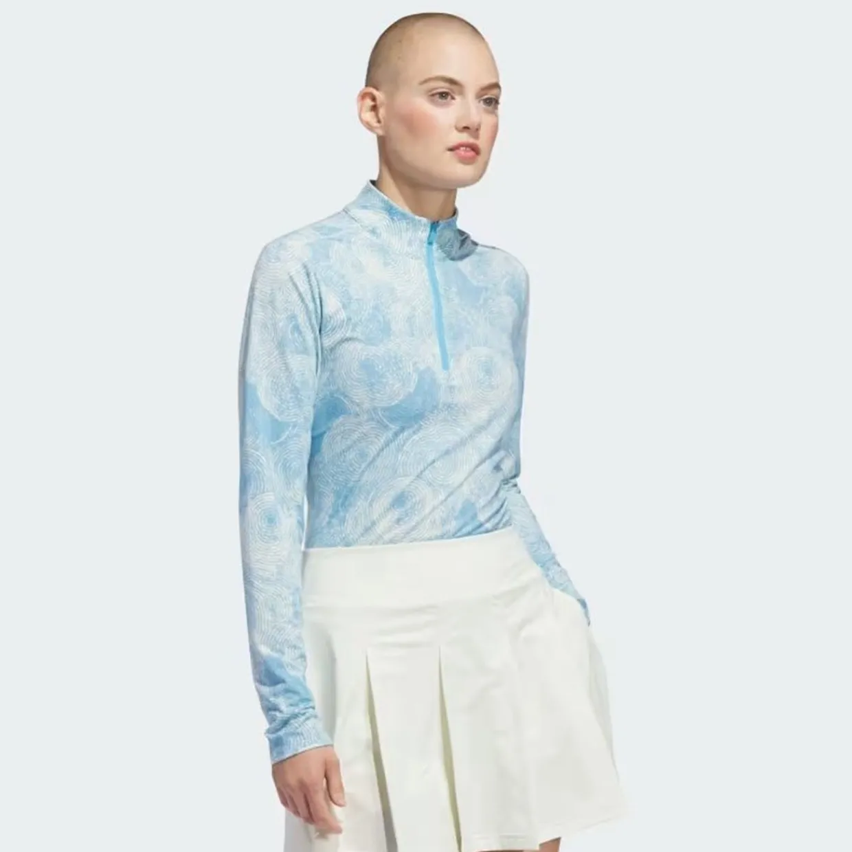 Adidas Ladies Golf Apparel^Utiate365 Printed Quarter-Zip ock Outerwear Puover Gof Appare