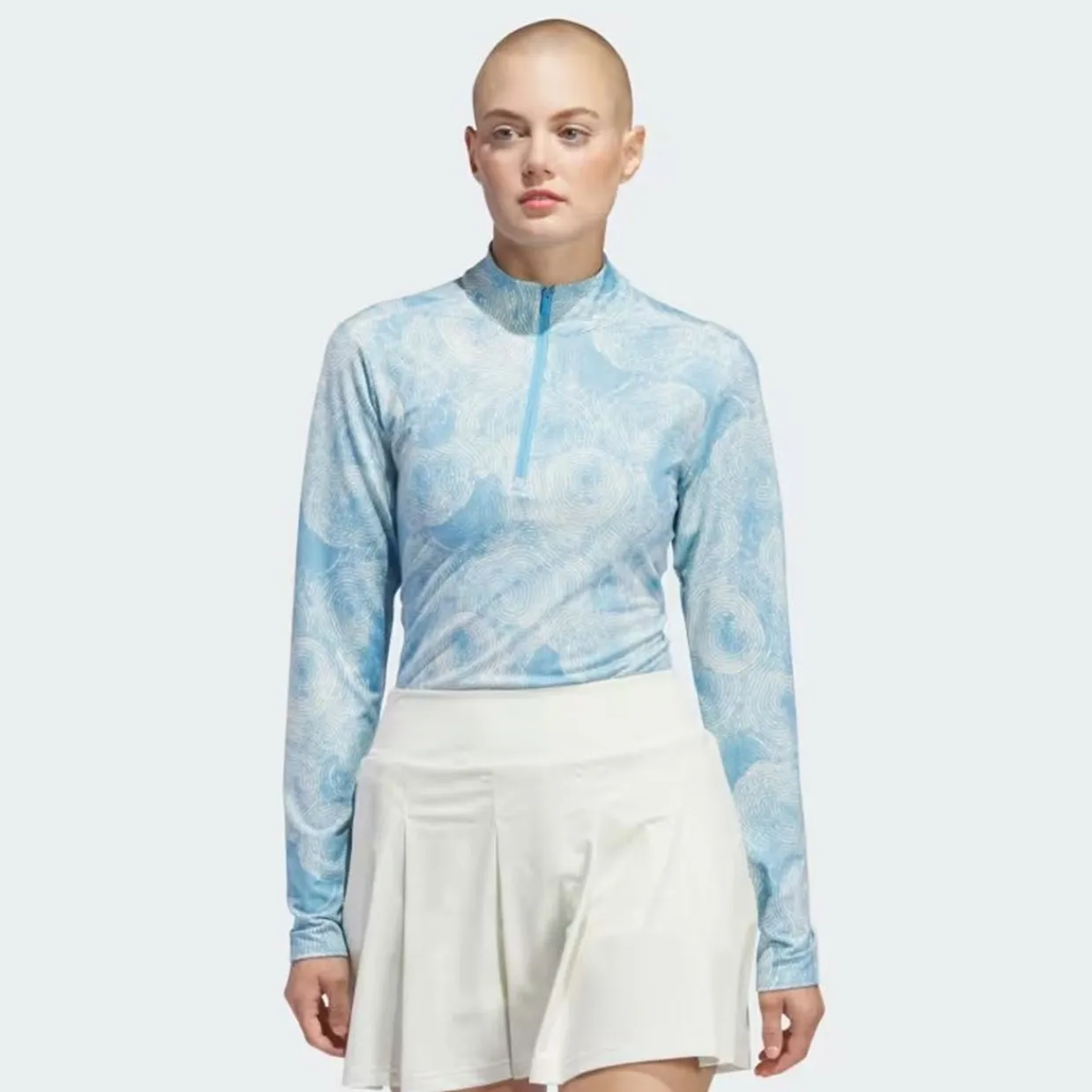 Adidas Ladies Golf Apparel^Utiate365 Printed Quarter-Zip ock Outerwear Puover Gof Appare