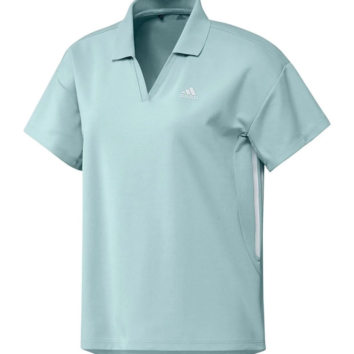 Adidas Ladies Golf Apparel^3-tripe Priegreen hirt Poo hort eeve Gof Appare