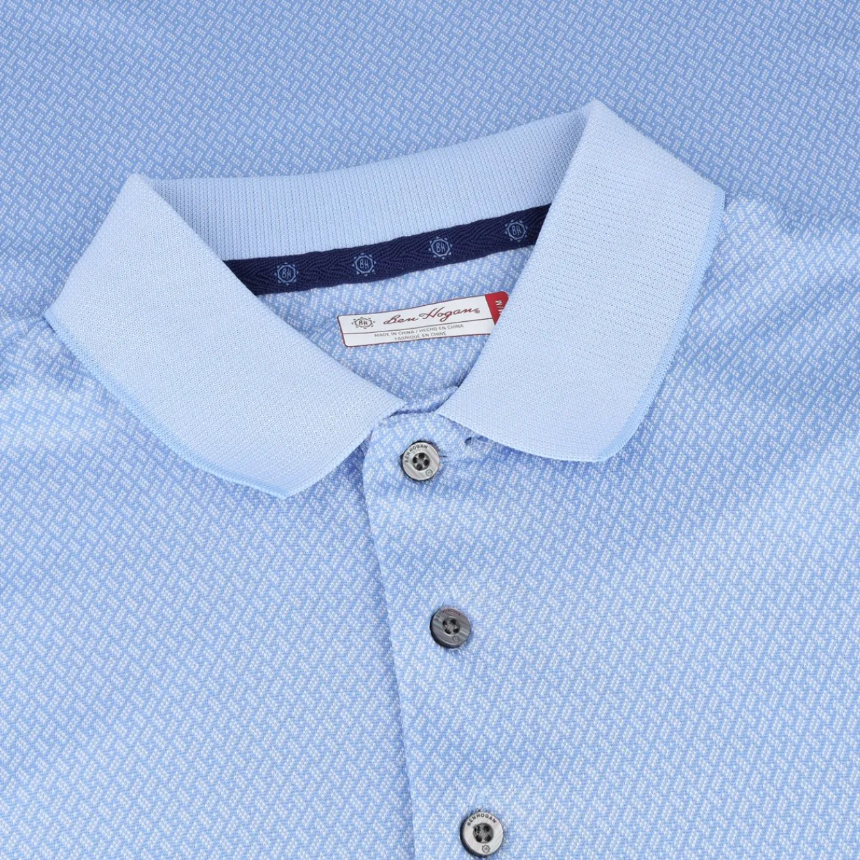 Ben Hogan Mens Golf Apparel|Golf Shirts^2 Tone icro Geo Jacquard hirt Poo hort eeve Gof Appare
