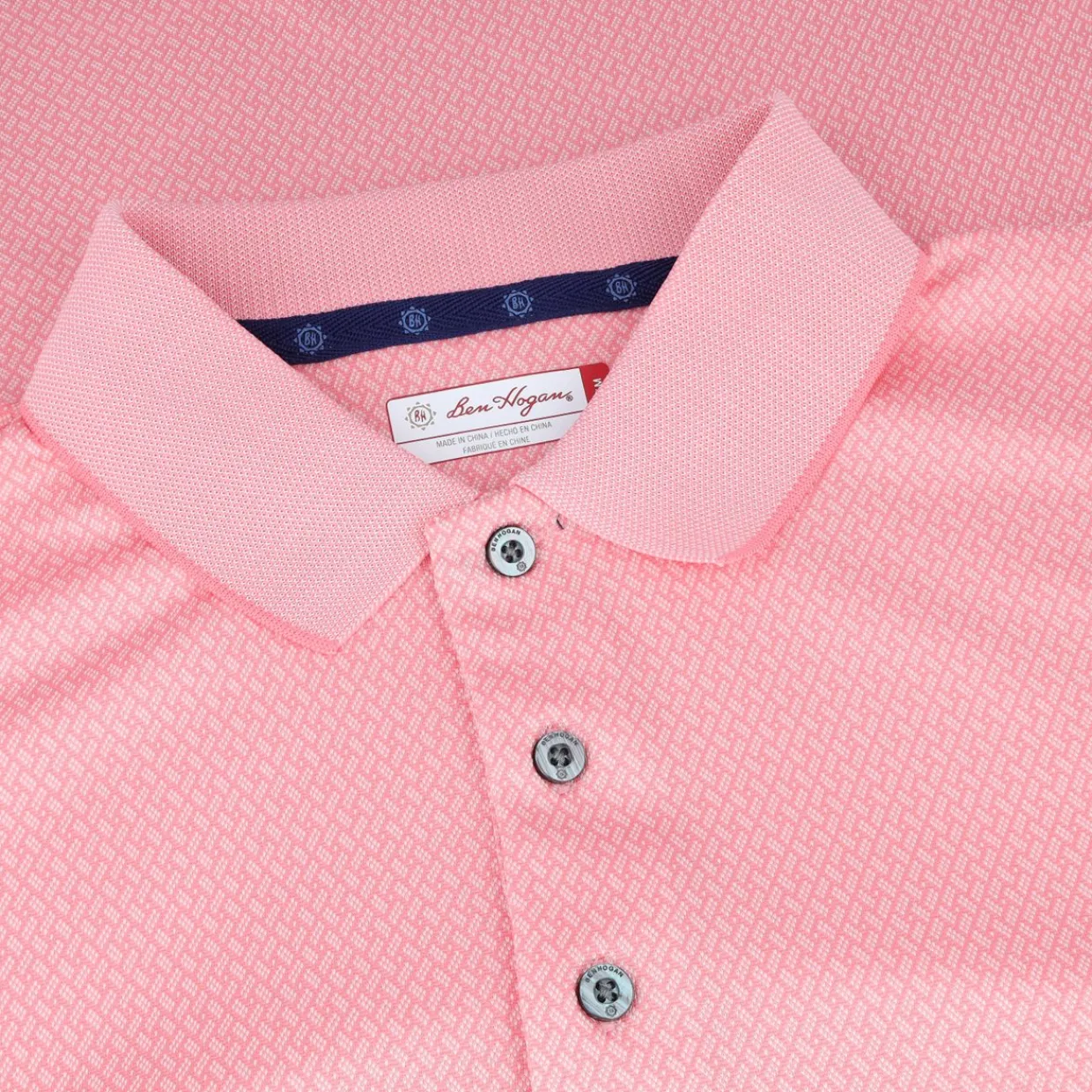 Ben Hogan Mens Golf Apparel|Golf Shirts^2 Tone icro Geo Jacquard hirt Poo hort eeve Gof Appare
