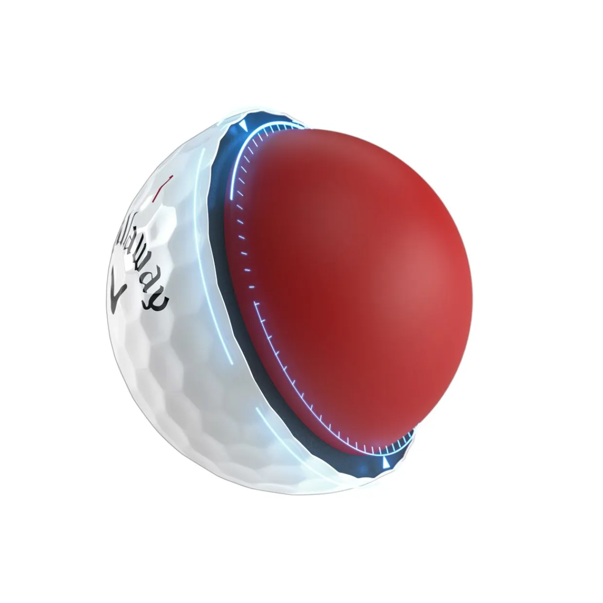 Callaway Alignment Stamped Golf Balls^Chrome Soft 360 Triple Track Low Compression Golf Balls