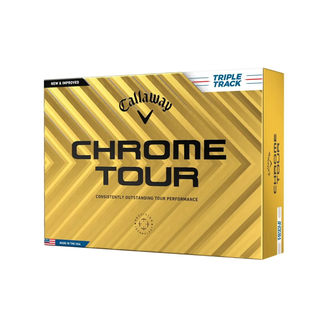 Callaway Alignment Stamped Golf Balls^Chrome Tour Triple Track Tour Golf Balls