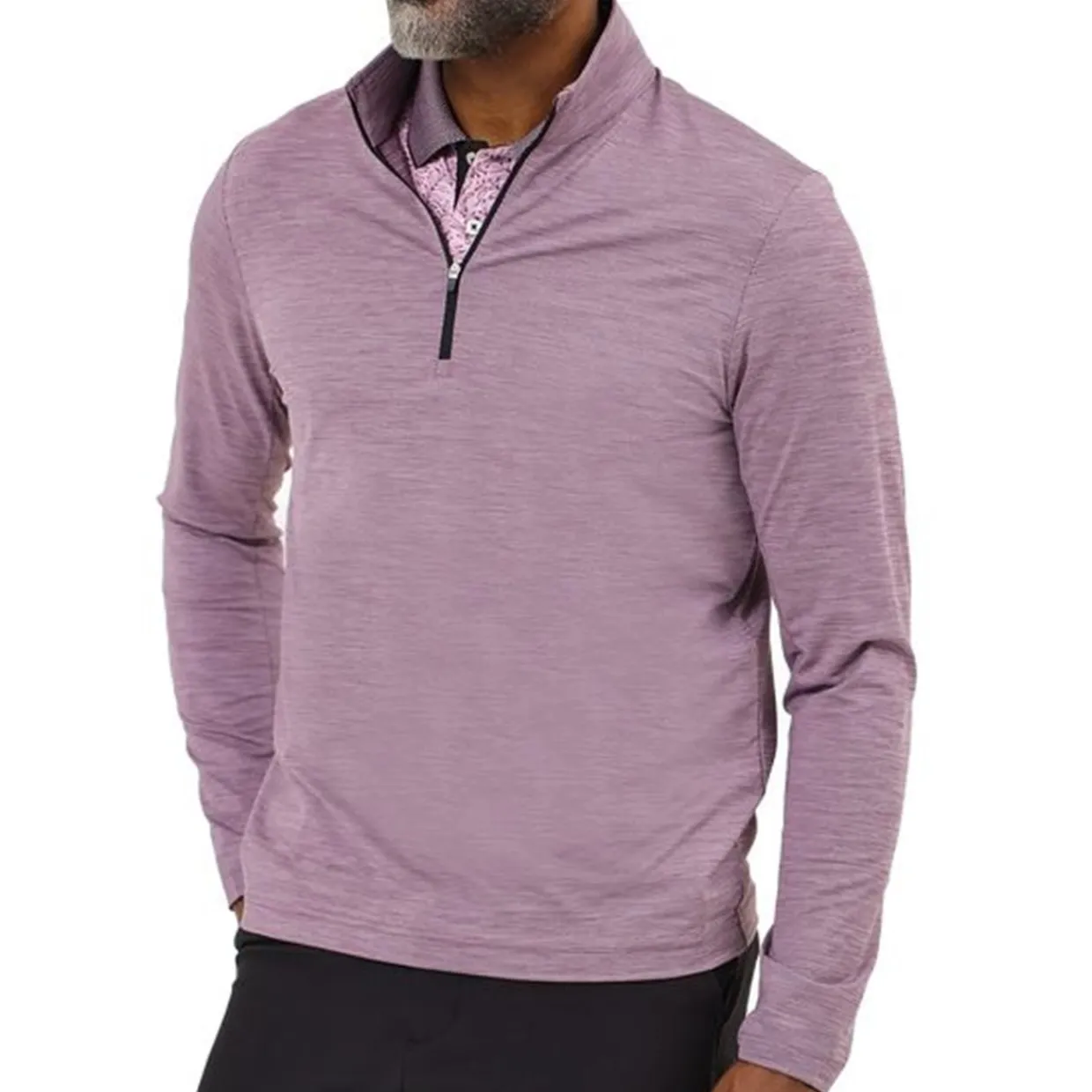 Dunning Mens Golf Apparel|Outerwear^Carnew Graphene Jacquard Outerwear 1/4 Zip Gof Appare