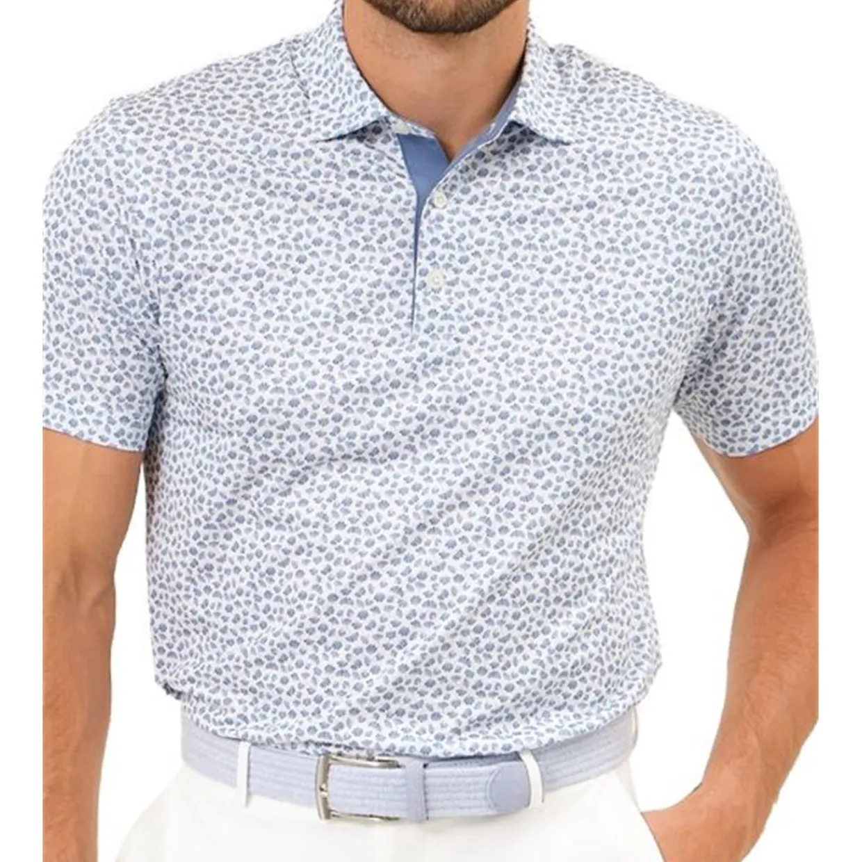 Dunning Mens Golf Apparel|Golf Shirts^oygrove Print Perforance hirt Poo hort eeve Gof Appare