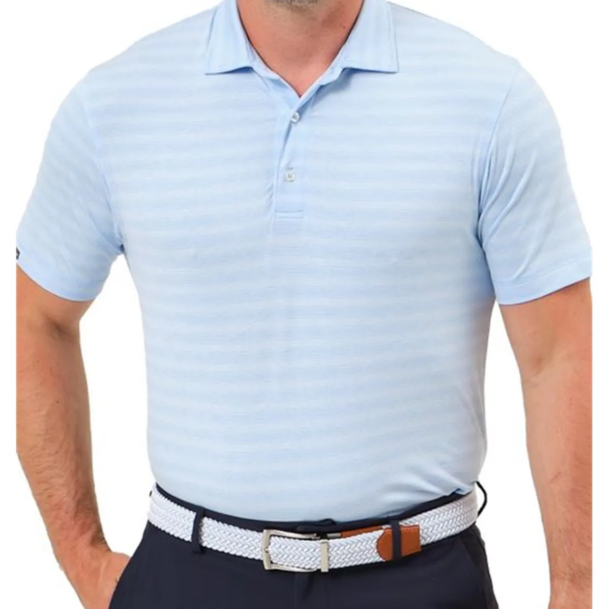 Dunning Golf Shirts^Norwood Obre tripe Perforance hirt Poo hort eeve Gof Appare