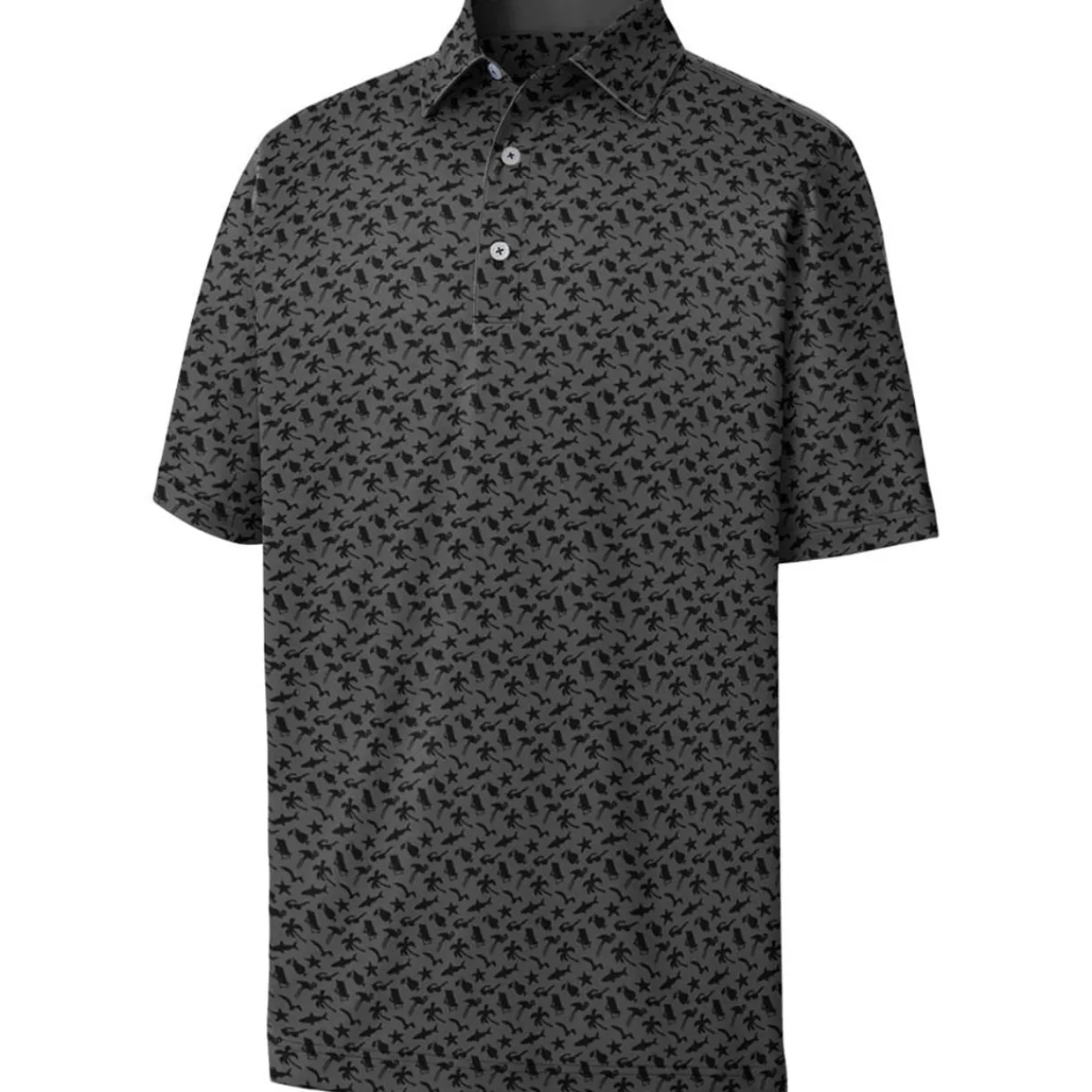 FootJoy Golf Shirts^Athetic Fit Beach Print ie ef Coar Previou eaon Appare tye hirt Poo hort eeve Gof Appare
