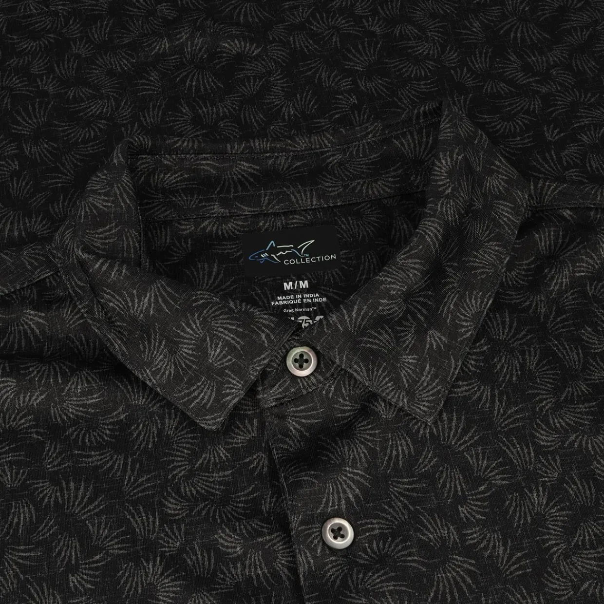 Greg Norman Mens Golf Apparel|Golf Shirts^75 Recyced icroux Rye Gra hirt Poo hort eeve Gof Appare