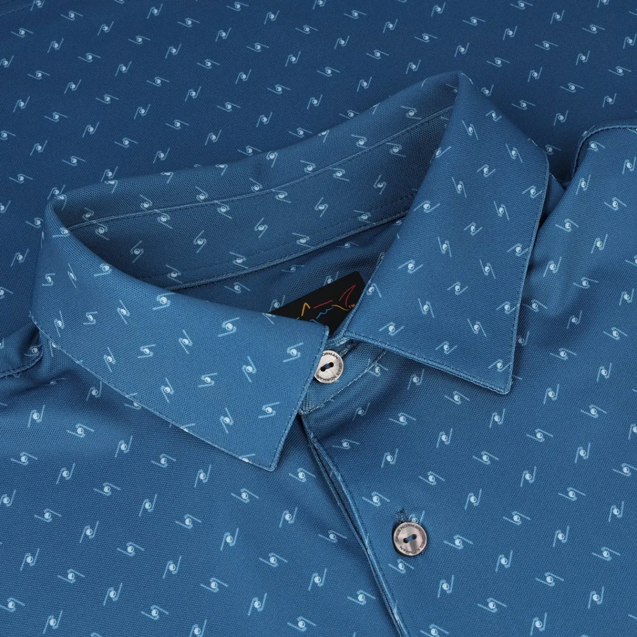 Greg Norman Golf Shirts^Freedo icro Pique pinner Print hirt Poo hort eeve Gof Appare