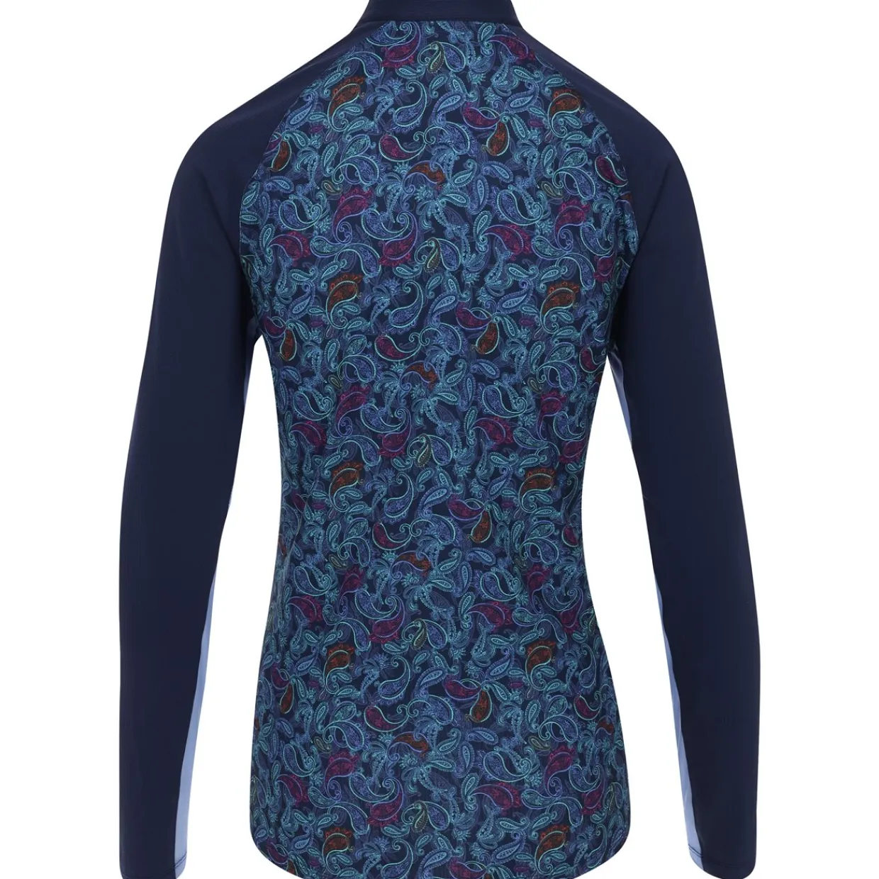 Greg Norman Ladies Golf Apparel^oar XP Paiey Print 1/2 Zip Outerwear Puover Gof Appare