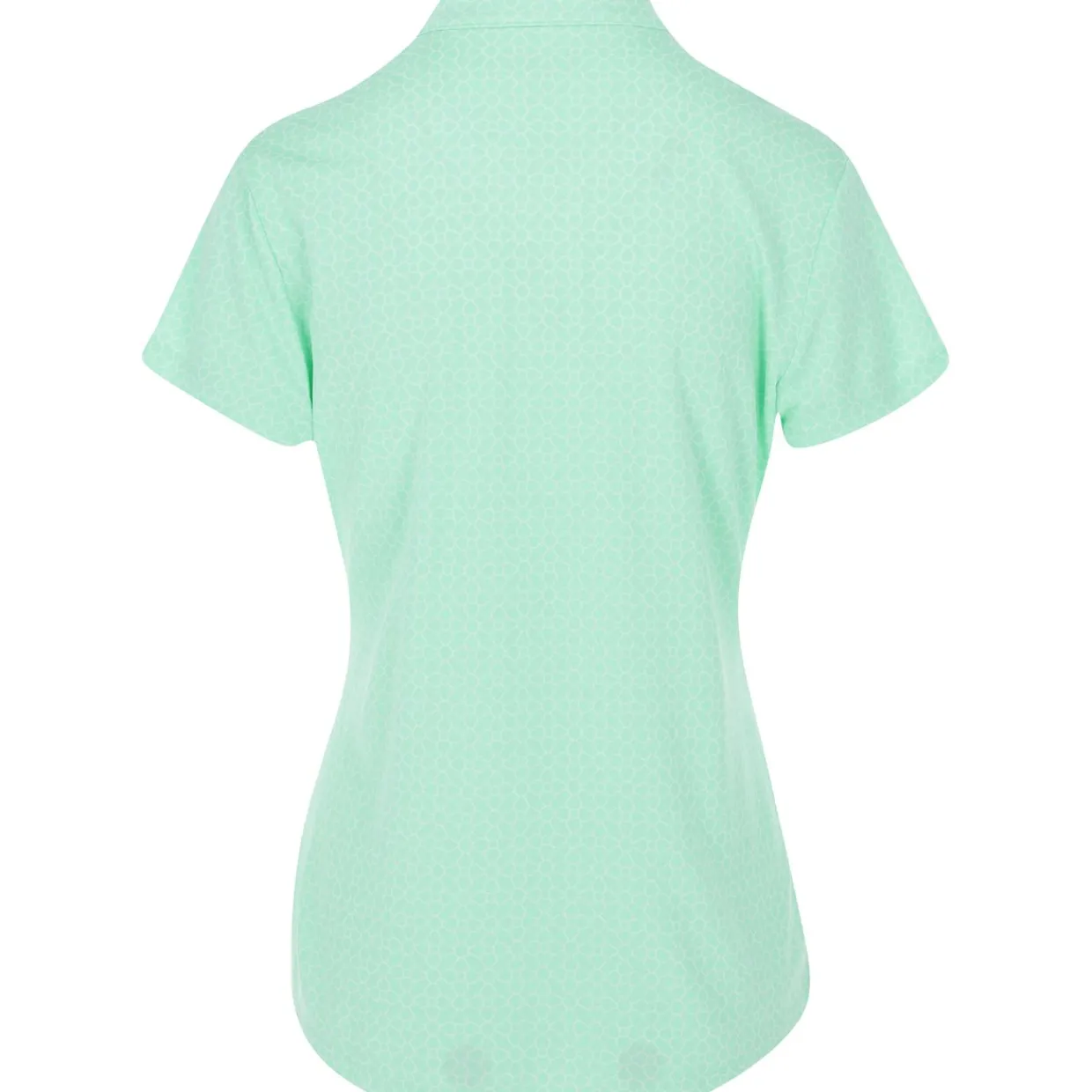 Greg Norman Ladies Golf Apparel^Trei Jacquard Button hirt Poo hort eeve Gof Appare