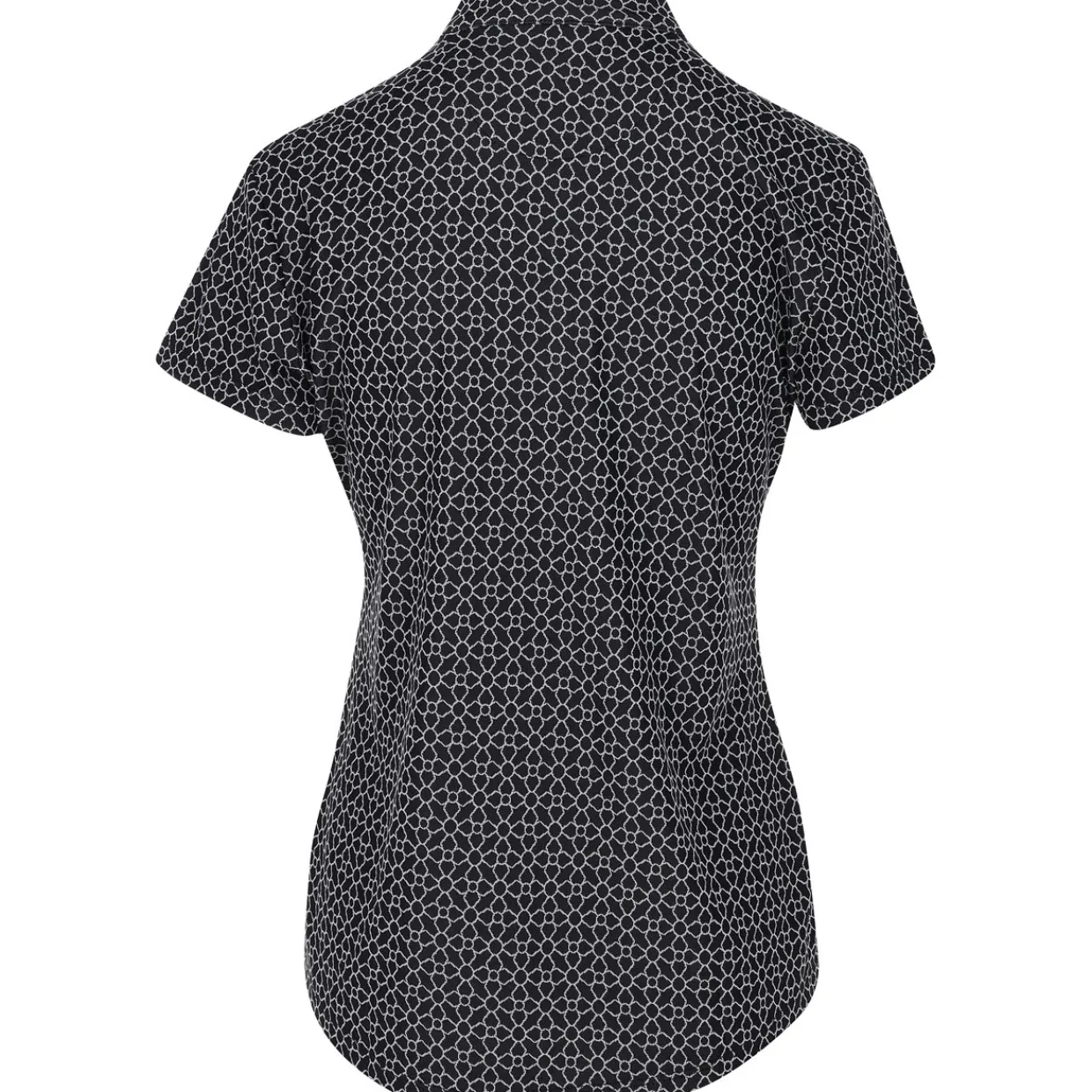 Greg Norman Ladies Golf Apparel^Trei Jacquard Button hirt Poo hort eeve Gof Appare