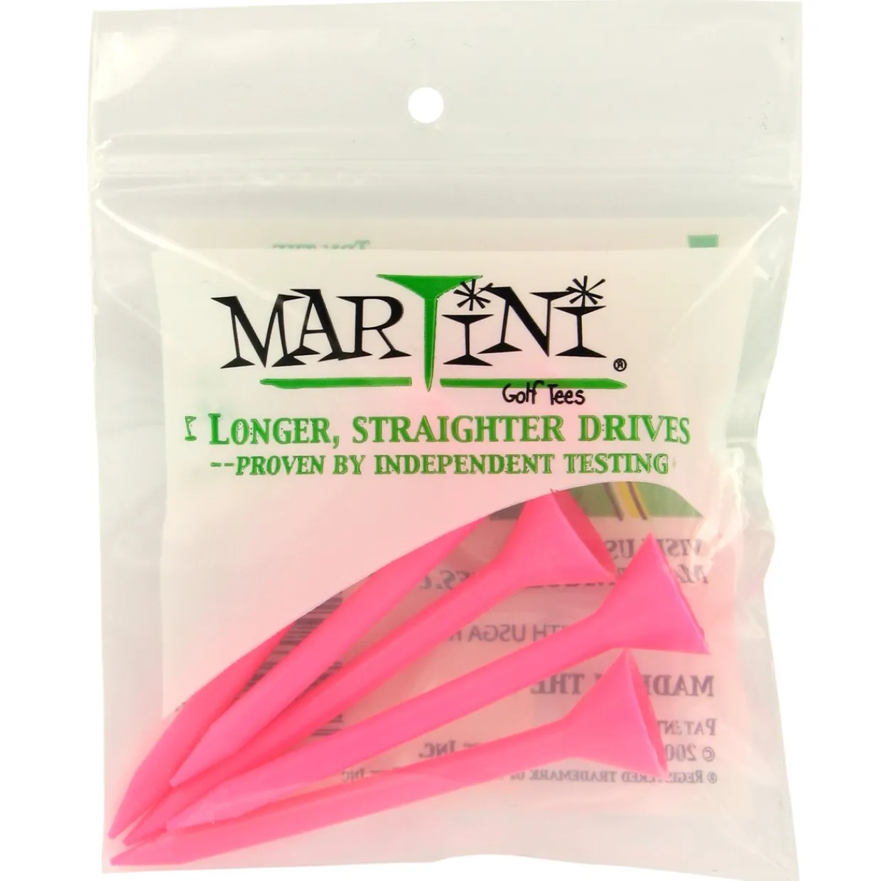 Martini Tees^3 1/4 Pink Golf Tees