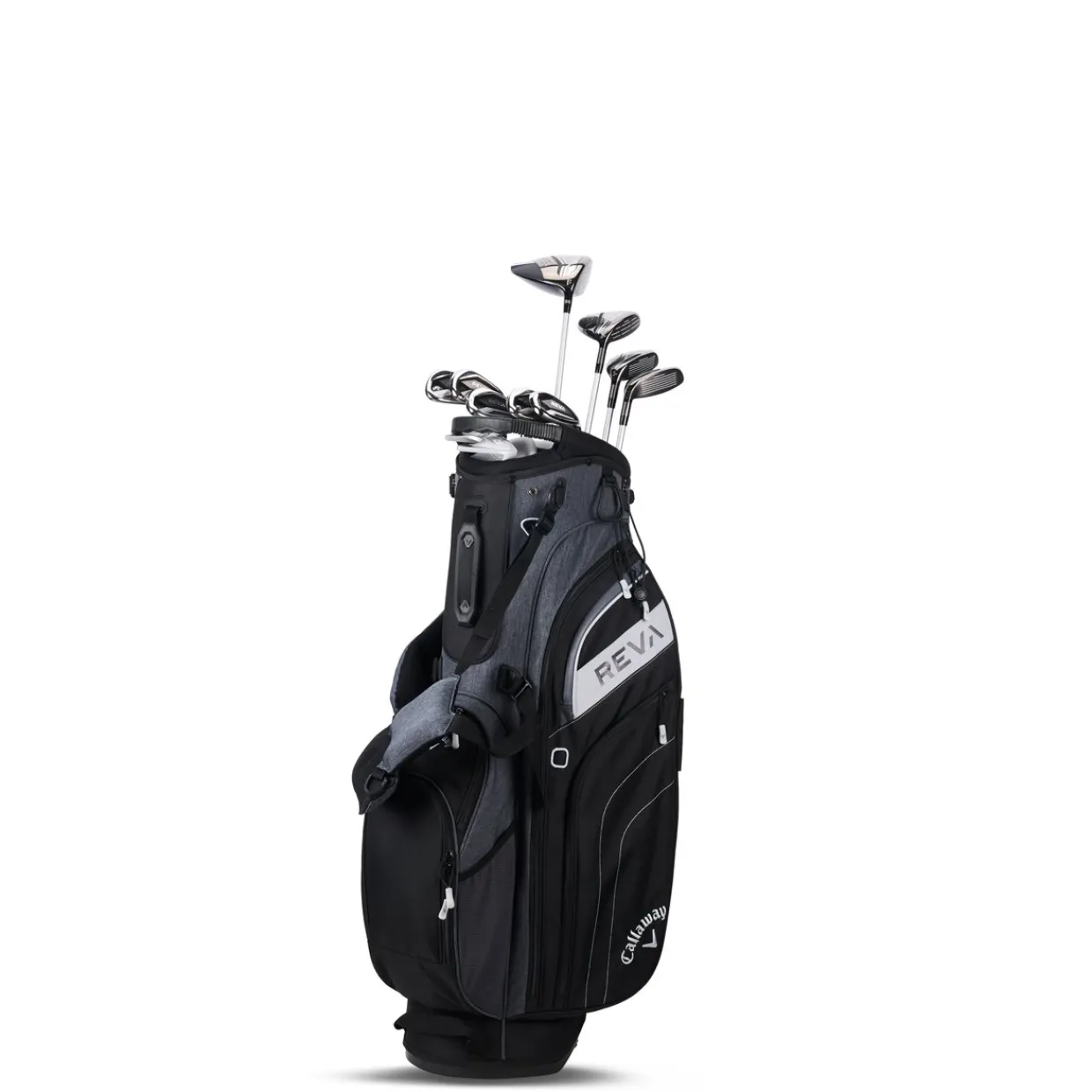 Callaway Ladies Golf Clubs^New and Used REVA Black 11 Piece w/ Stand Bag Club Set Golf Clubs