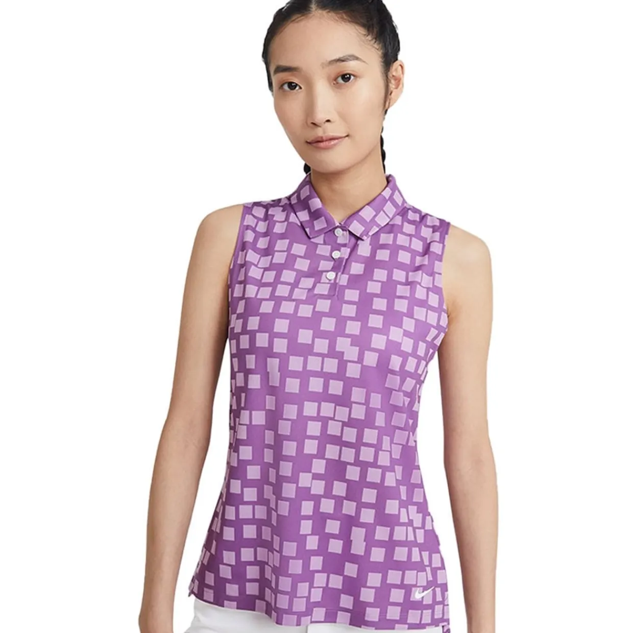 Nike Ladies Golf Apparel^Dri-Fit Printed hirt Poo hort eeve Gof Appare