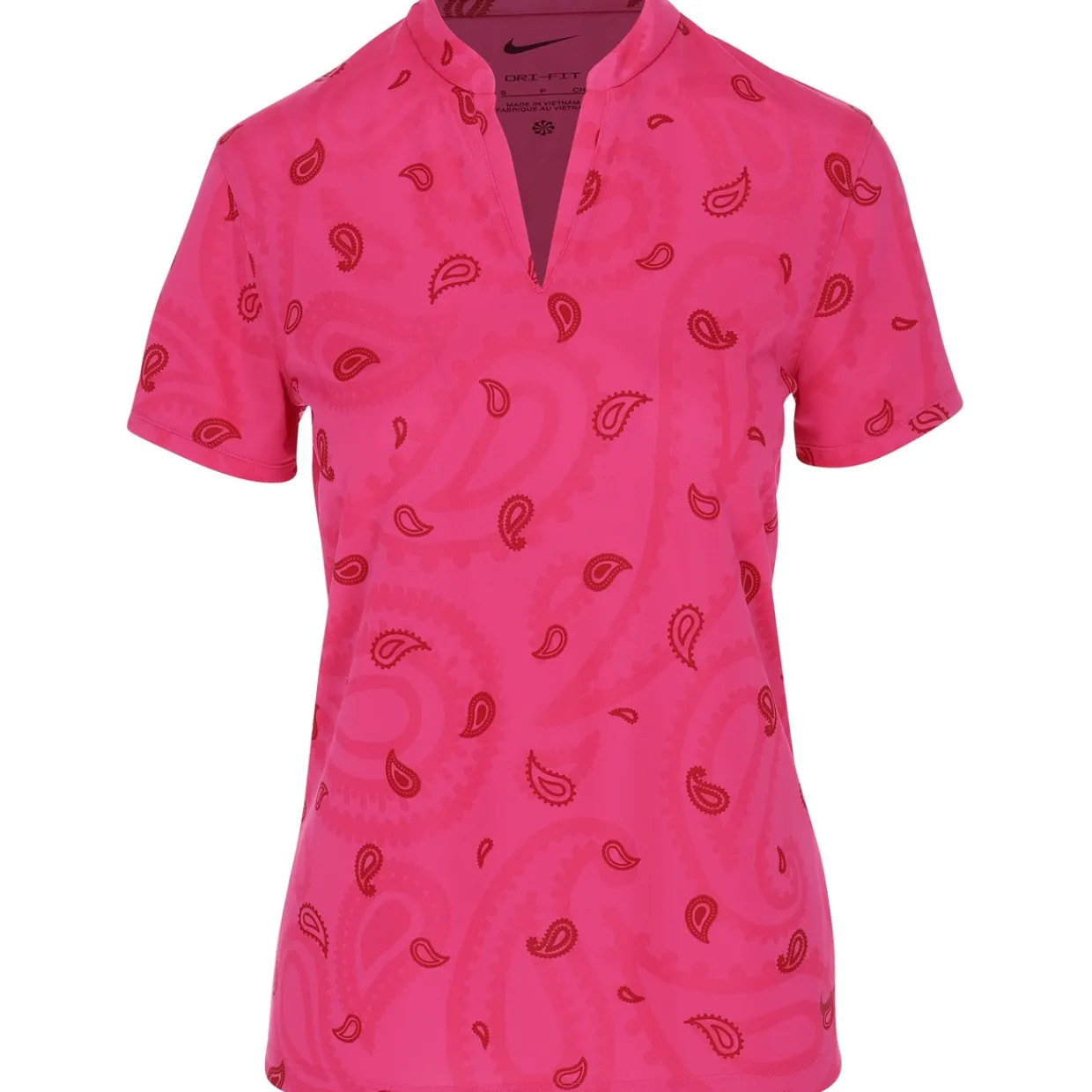 Nike Ladies Golf Apparel^Dri-Fit Victory pring Aover Jaquard Print hirt Poo hort eeve Gof Appare