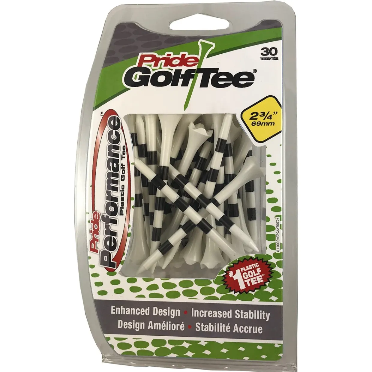 Pride Tees^Evolution Striped 2 3/4” 30 Count Golf Tees