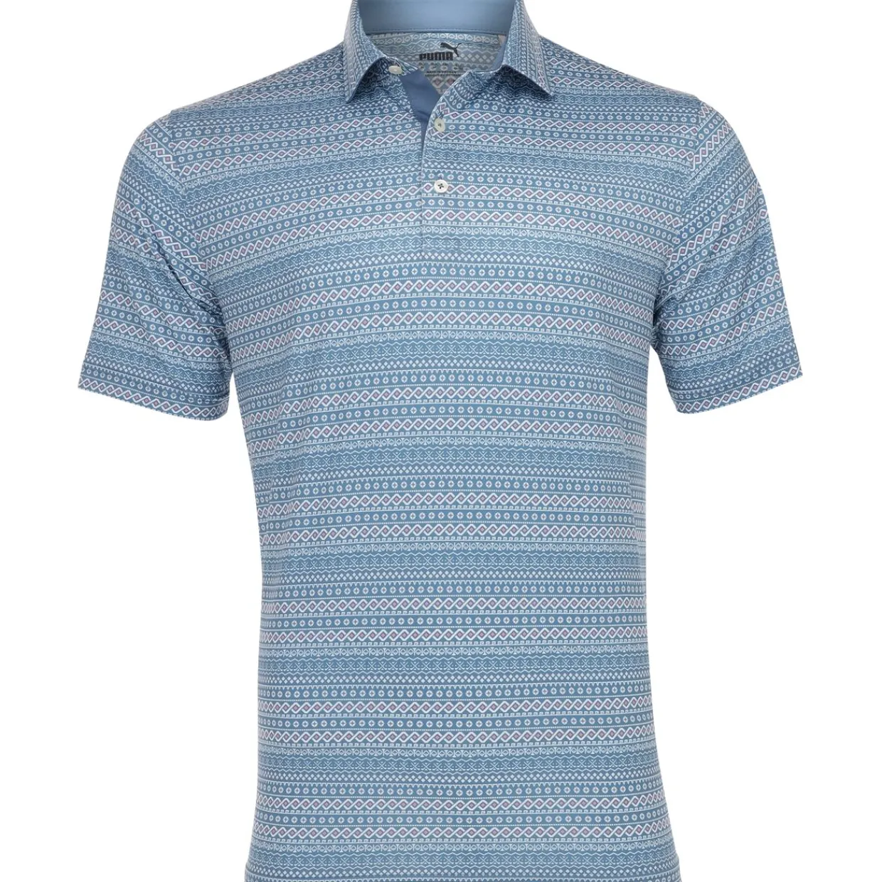 Puma Golf Shirts^Fair Ie icro Print hirt Poo hort eeve Gof Appare