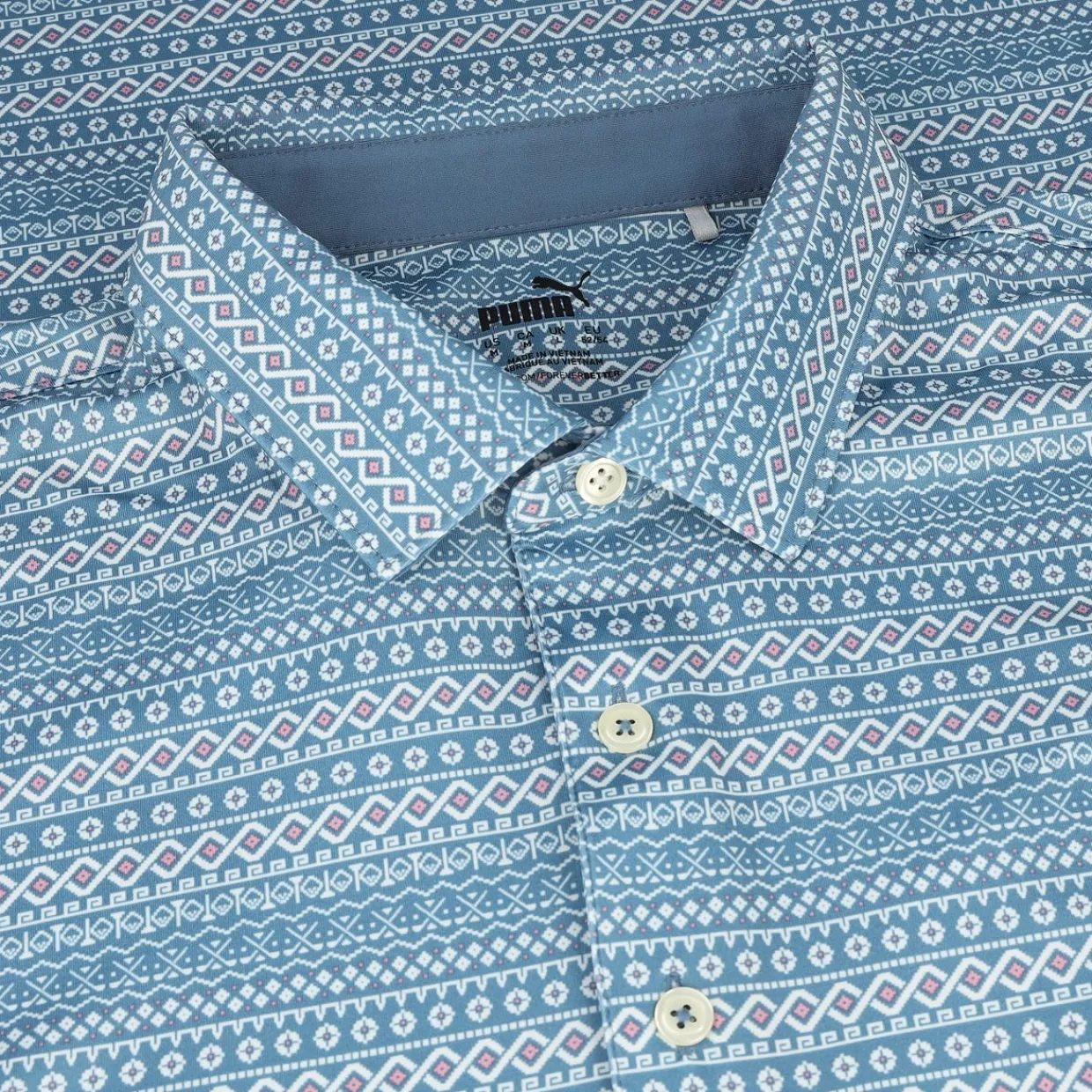 Puma Golf Shirts^Fair Ie icro Print hirt Poo hort eeve Gof Appare