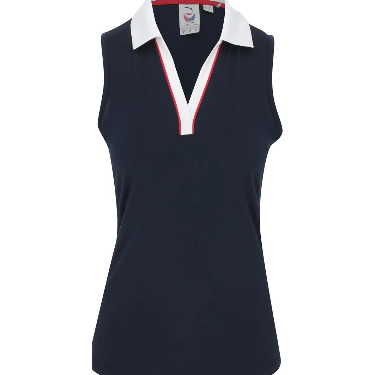 Puma Ladies Golf Apparel^X Voition Piped eevee hirt Poo hort eeve Gof Appare