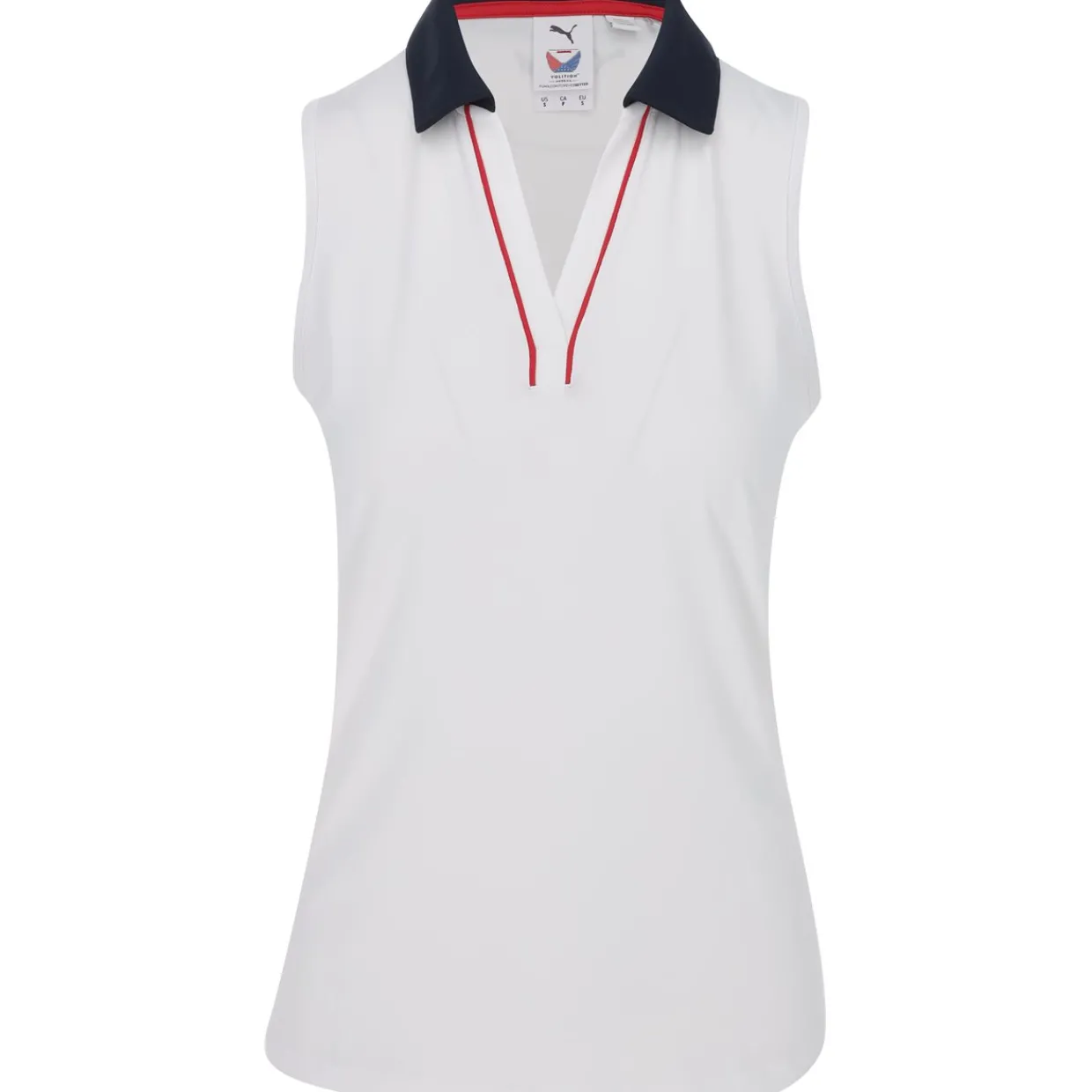 Puma Ladies Golf Apparel^X Voition Piped eevee hirt Poo hort eeve Gof Appare