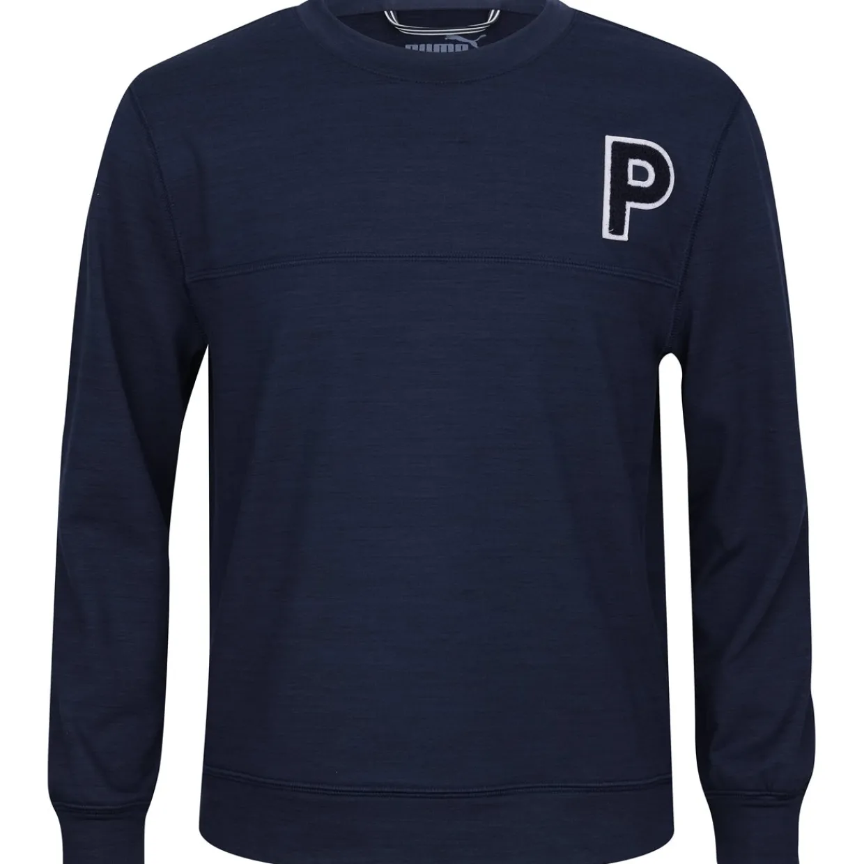 Kids Puma Kids Golf Apparel^Youth COUDPUN Patch Crewneck Outerwear Puover Gof Appare