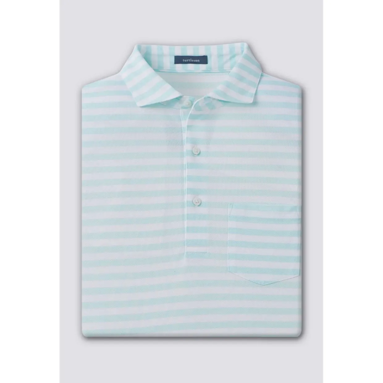 Turtleson Golf Shirts^Coe Cotton tripe Perforance hirt Poo hort eeve Gof Appare