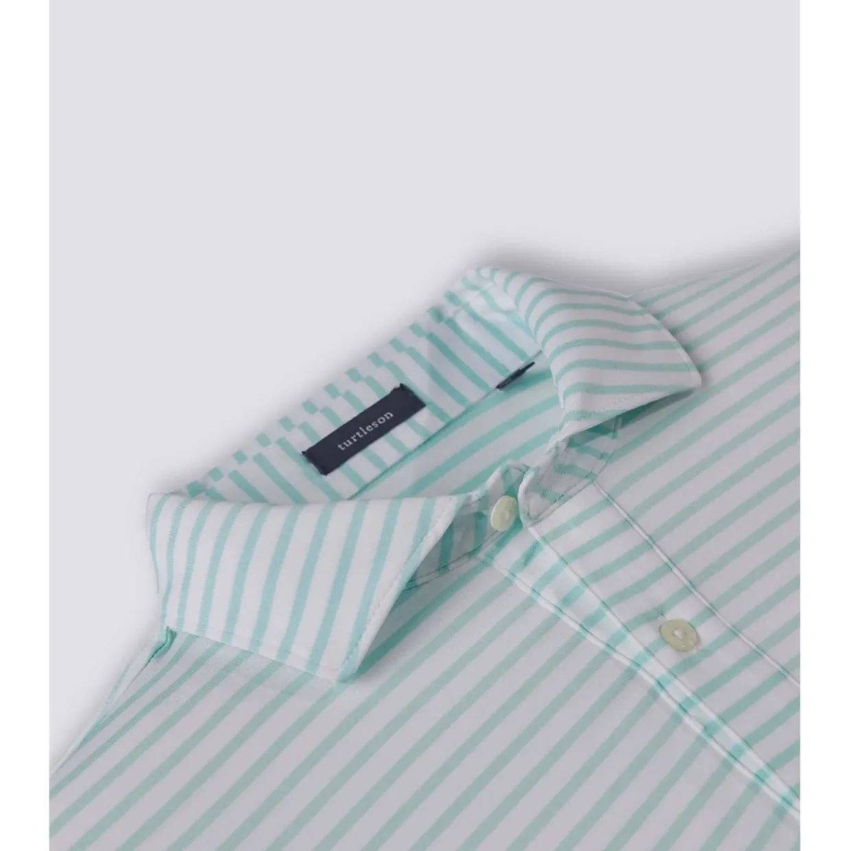 Turtleson Golf Shirts^Gu tripe Perforance hirt Poo hort eeve Gof Appare