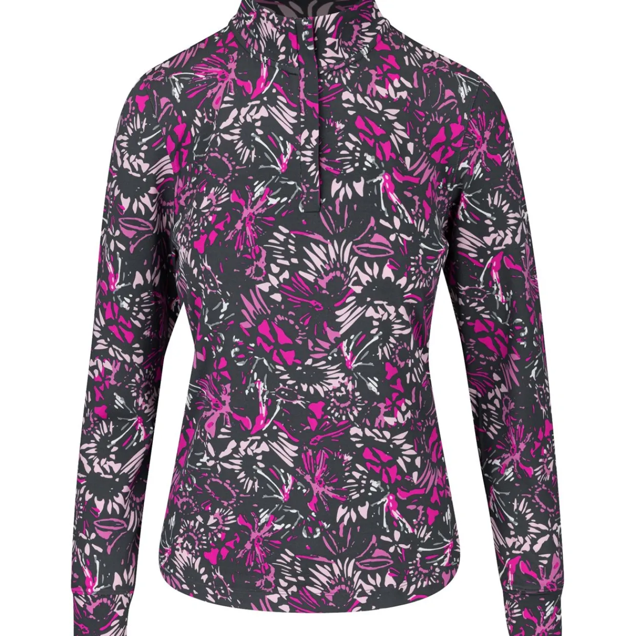 Under Armour Ladies Golf Apparel^Zinger Wid Fied Print 1/4 Zip Outerwear Puover Gof Appare