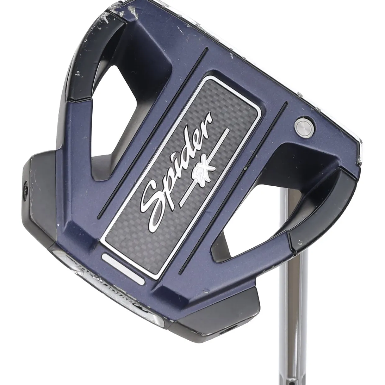 TaylorMade Mens Golf Clubs|Putters^Used Spider EX #3 Navy/White Putter Golf Clubs