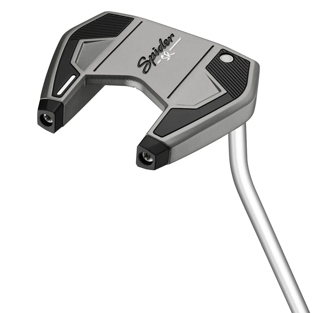 TaylorMade Left Handed Golf Clubs^Used Spider SR SB Platinum/White Left Handed Putter Golf Clubs